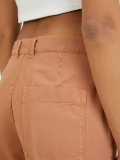 Wide-Leg Stoffhose Orange