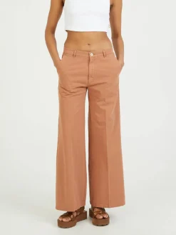 Wide-Leg Stoffhose Orange