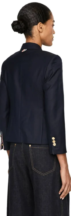 Woll-Blazer in Marineblau