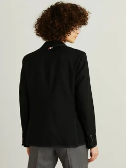 Woll-Blazer 'Wide Lapel' Schwarz