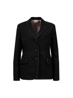 Woll-Blazer 'Wide Lapel' Schwarz