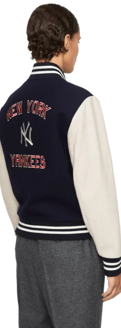 Wollbomberjacke 'Champions Varsity' Marineblau