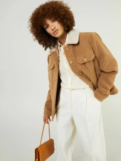 Woll-Cashmere-Cordjacke 'Pascoal' Beige