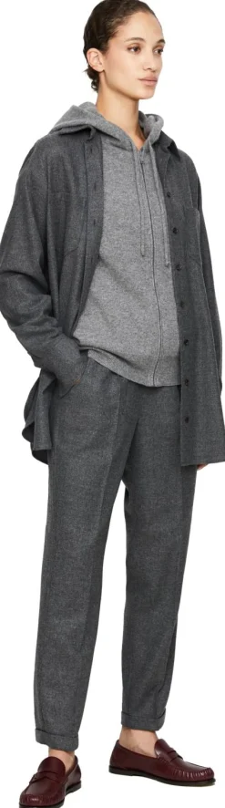 Woll-Cashmere-Hemd Dunkelgrau