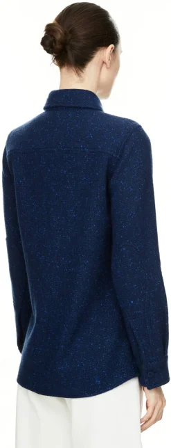 Woll-Cashmere-Hemd 'John Austin' Marineblau