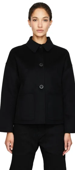 Woll-Cashmere-Jacke 'Davia' Nero