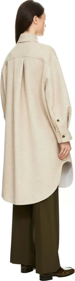 Woll-Cashmere-Mantel Beige