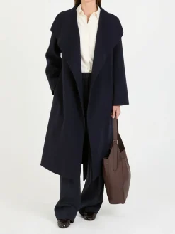 Woll-Cashmere-Mantel 'Hailey' Marineblau