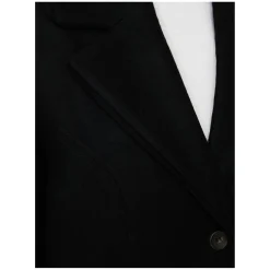 Woll-Cashmere-Mantel Schwarz