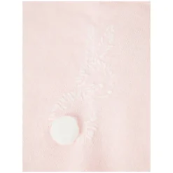 Woll-Cashmere-Pullover mit Kaninchen-Stickerei Rosé