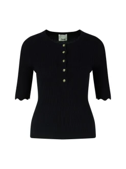 Woll-Cashmere-Pullover 'Wave' Marineblau