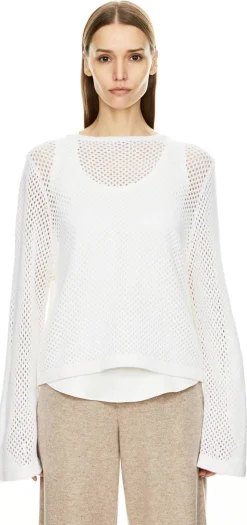 Woll-Cashmere-Pullover Weiß