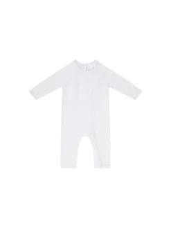 Woll-Cashmere-Strampler mit Stickerei Hellblau