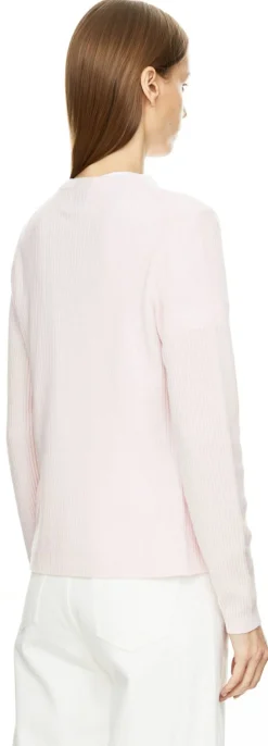 Woll-Cashmere-Strickjacke 'Wave' Rosé