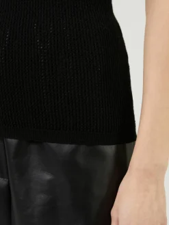 Woll-Cashmere-Top Schwarz