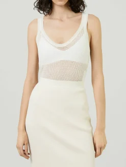 Woll-Cashmere-Top Weiß