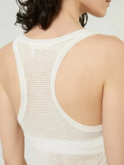 Woll-Cashmere-Top Weiß