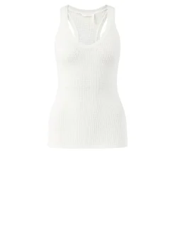 Woll-Cashmere-Top Weiß