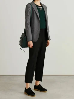 Woll-Flanell-Blazer Grau