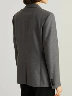 Woll-Flanell-Blazer Grau