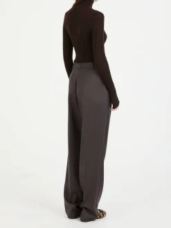 Wollhose 'Flannel Straight' Braun