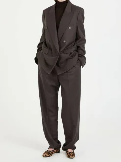 Wollhose 'Flannel Straight' Braun