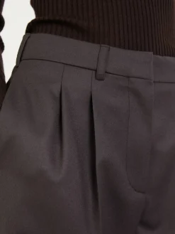 Wollhose 'Flannel Straight' Braun