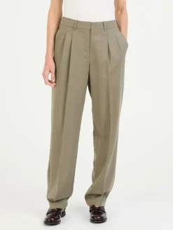 Wollhose 'Flannel Straight' Grün