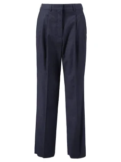 Wollhose 'Flannel Straight' Marineblau
