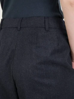 Wollhose 'Flannel Straight' Marineblau