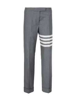 Wollhose Hellgrau/Weiß