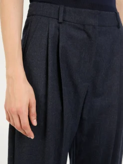 Wollhose Marineblau