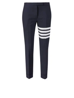 Wollhose Marineblau/Weiß