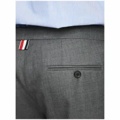 Wollhose mit Bügelfalten Hellgrau