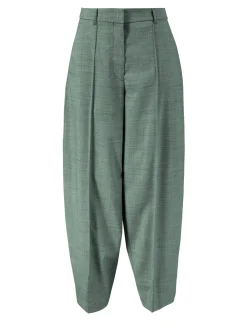 Wollhose mit fixierter Bügelfalte Grün