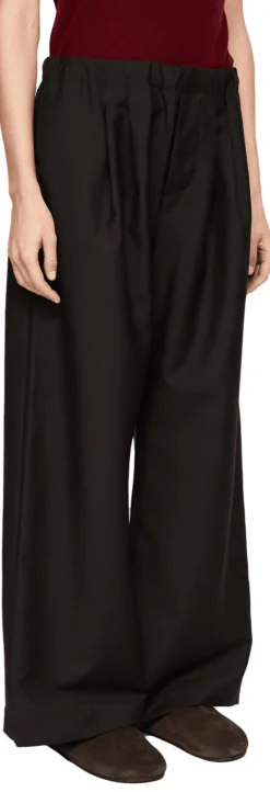 Wollhose mit Kordelzug Dunkelbraun
