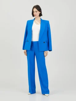 Wollhose Mittelblau
