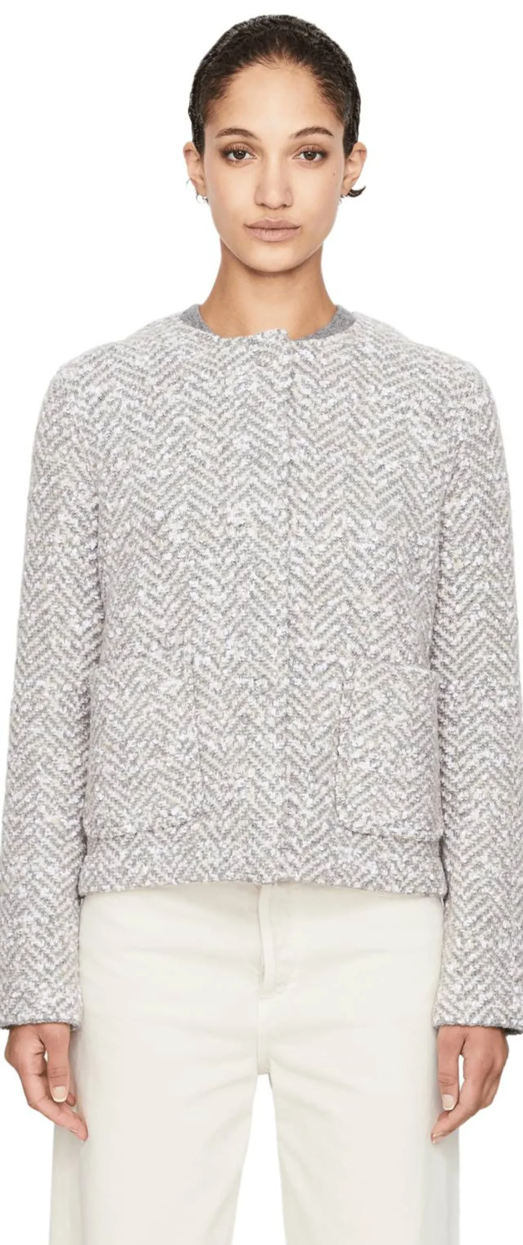 Wolljacke Hellgrau