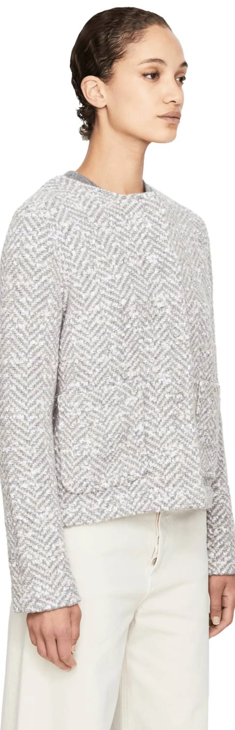 Wolljacke Hellgrau