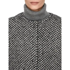 Wolljacke Marineblau/Weiß