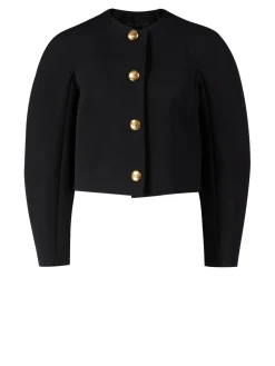 Wolljacke mit Kokonärmel Schwarz