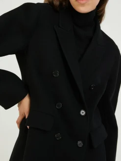 Woll-Jacke Schwarz