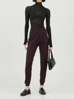 Woll-Loungepants Violett