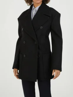 Wollmantel 'Peacoat' Schwarz