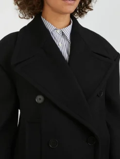 Wollmantel 'Peacoat' Schwarz