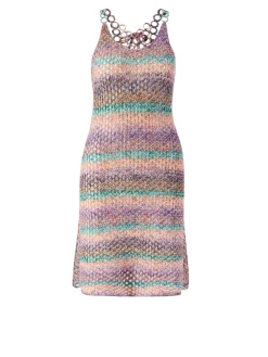 Woll-Minikleid Violett/Multi