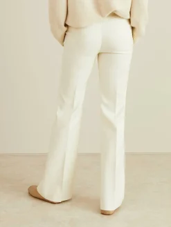 Woll-Seiden-Hose 'Morissey' Crème