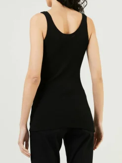 Woll-Tanktop Schwarz