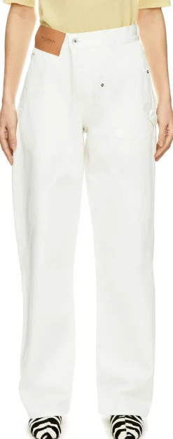 Workwear-Jeans mit Twist-Effekt Crème