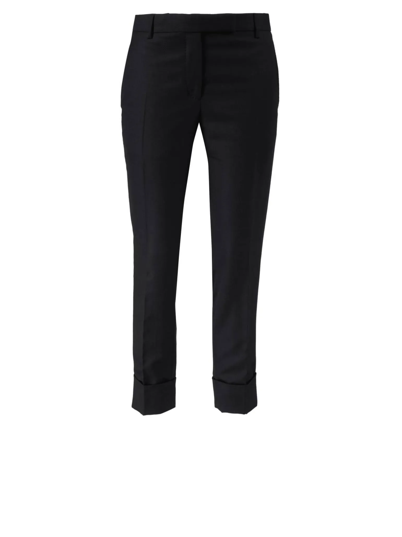 Zigarettenhose mit niedrigem Bund Schwarz
